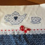 Panos de prato em patch aplique e fuxico 1