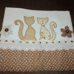 Panos de prato em patch aplique e fuxico 2